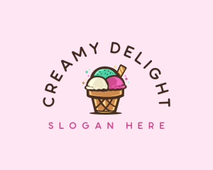 Ice Cream Cup Dessert logo