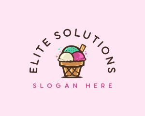 Ice Cream Cup Dessert logo