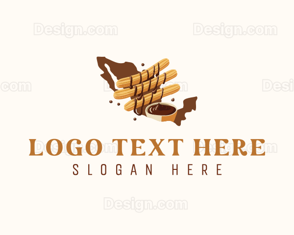 Mexican Churros Snack Logo