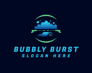 Pressure Washing Bubbles logo design