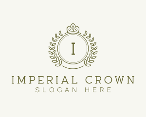 Royal Crown Wreath logo design