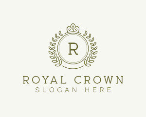 Royal Crown Wreath logo design