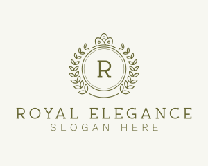 Royal Crown Wreath logo design