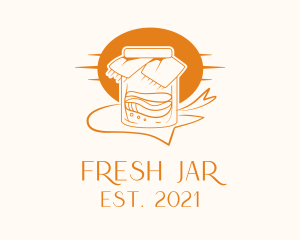 Orange Kombucha Jar  logo design