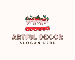 Fruity Cake Decoration logo design