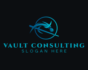 Pole Vaulting Athlete logo