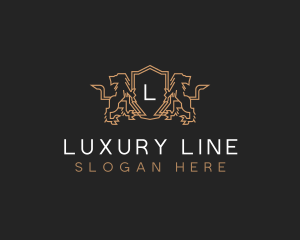 Luxury Lion Crest logo design