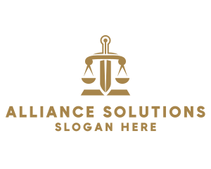 Bronze Legal Sword logo design