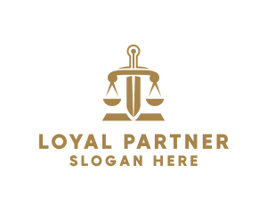 Bronze Legal Sword logo design