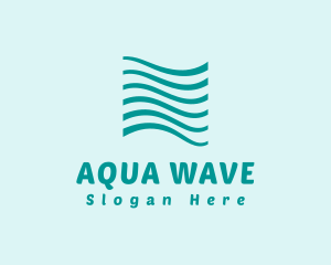 Abstract Sea Water Wave logo design