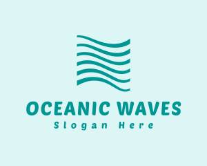 Abstract Sea Water Wave logo design