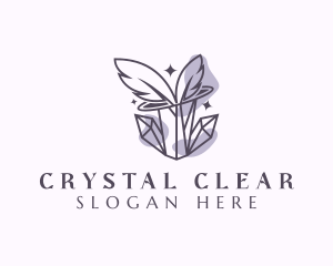 Feather Crystal Jewelry logo design