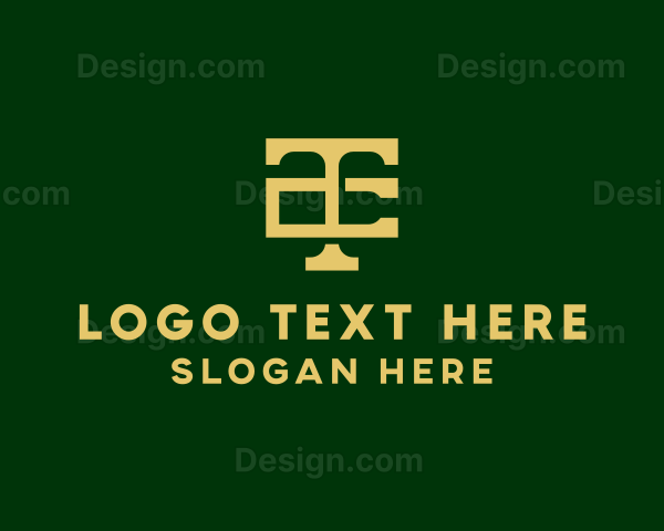 Elegant Business Company Letter CT Logo