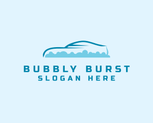 Car Cleaning Bubbles  logo design