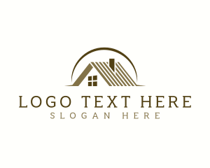 Construction - Residential Home Roof logo design