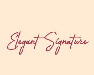 Elegant Signature Wordmark logo design