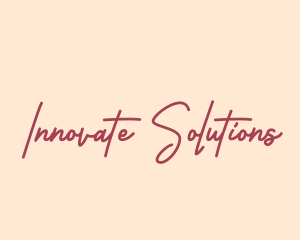 Elegant Signature Wordmark logo