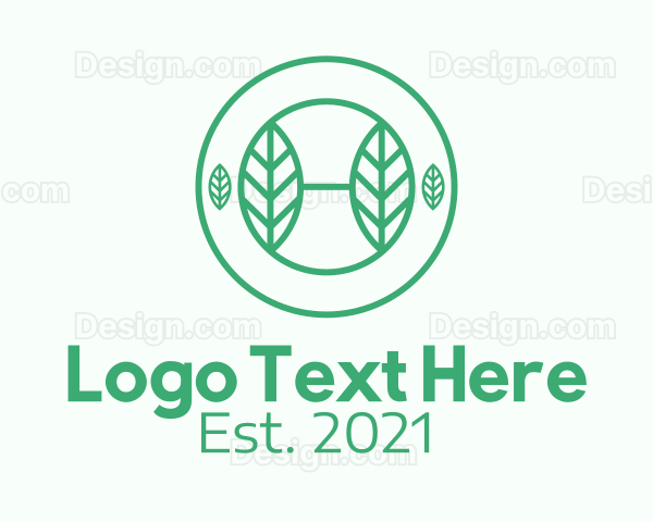 Green Herb Badge Logo