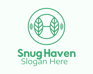 Green Herb Badge Logo