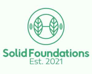 Green Herb Badge logo