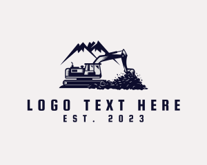 Mountain - Excavator Mountain Machine logo design