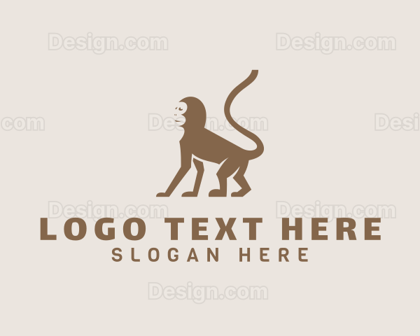 Ape Cartoon Animal Logo