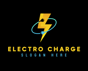 Lightning Bolt Plug logo design