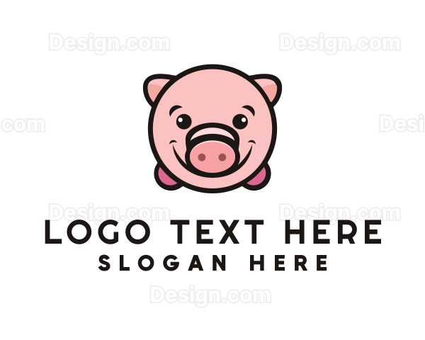 Cute Pork Pig Logo