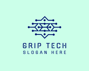 Cyber Tech Circuit  logo design