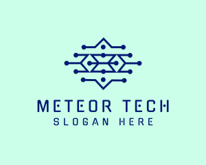 Cyber Tech Circuit  logo design