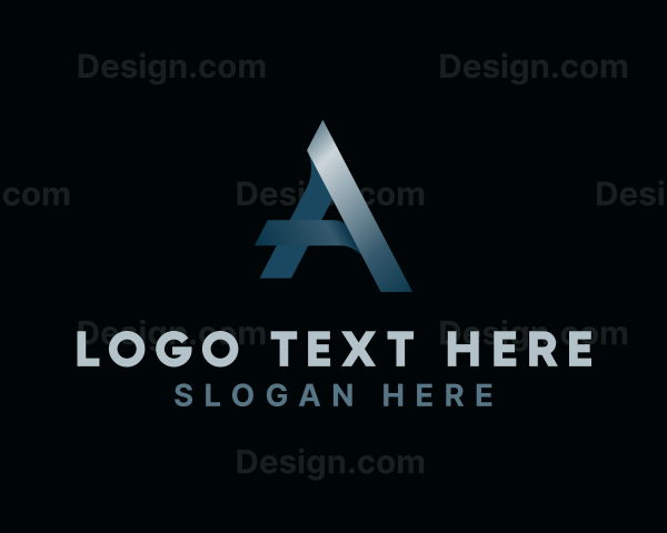 Corporate Metallic Letter A Logo