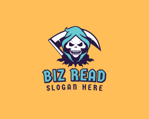 Scythe Skull Avatar logo design