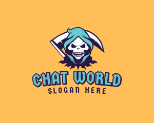 Scythe Skull Avatar logo design