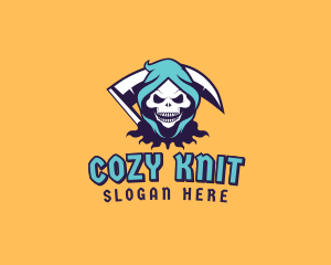 Scythe Skull Avatar logo design