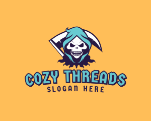 Scythe Skull Avatar logo design