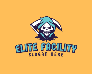 Scythe Skull Avatar logo design