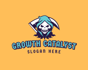 Scythe Skull Avatar logo design