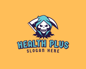 Scythe Skull Avatar logo design