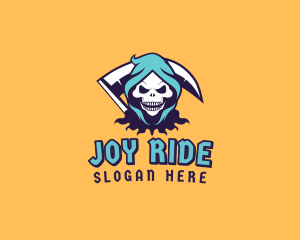 Scythe Skull Avatar logo design