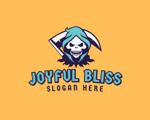 Scythe Skull Avatar logo design