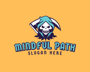 Scythe Skull Avatar logo design