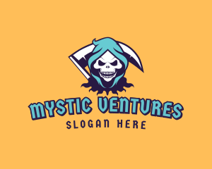 Scythe Skull Avatar logo design