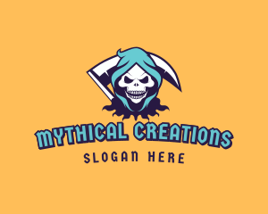 Scythe Skull Avatar logo design