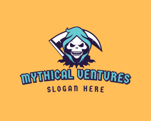 Scythe Skull Avatar logo design