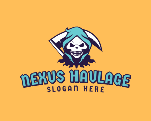 Scythe Skull Avatar logo design