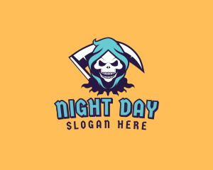 Scythe Skull Avatar logo design