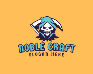 Scythe Skull Avatar logo design