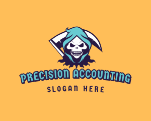 Scythe Skull Avatar logo design