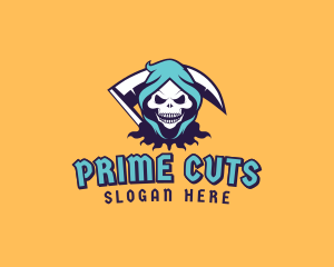 Scythe Skull Avatar logo design