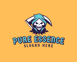 Scythe Skull Avatar logo design